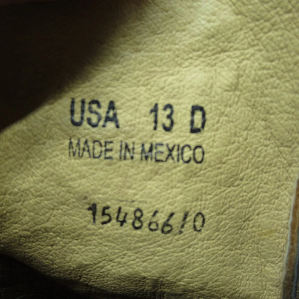 Cody James Western Boots Mens 13 D Brown Leather Square Toe Exotic Faux Elephant - Picture 4 of 16